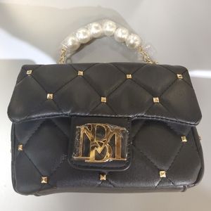 NWT BADGLEY MISCHKA Maya Soft Pebble Patent Bag
